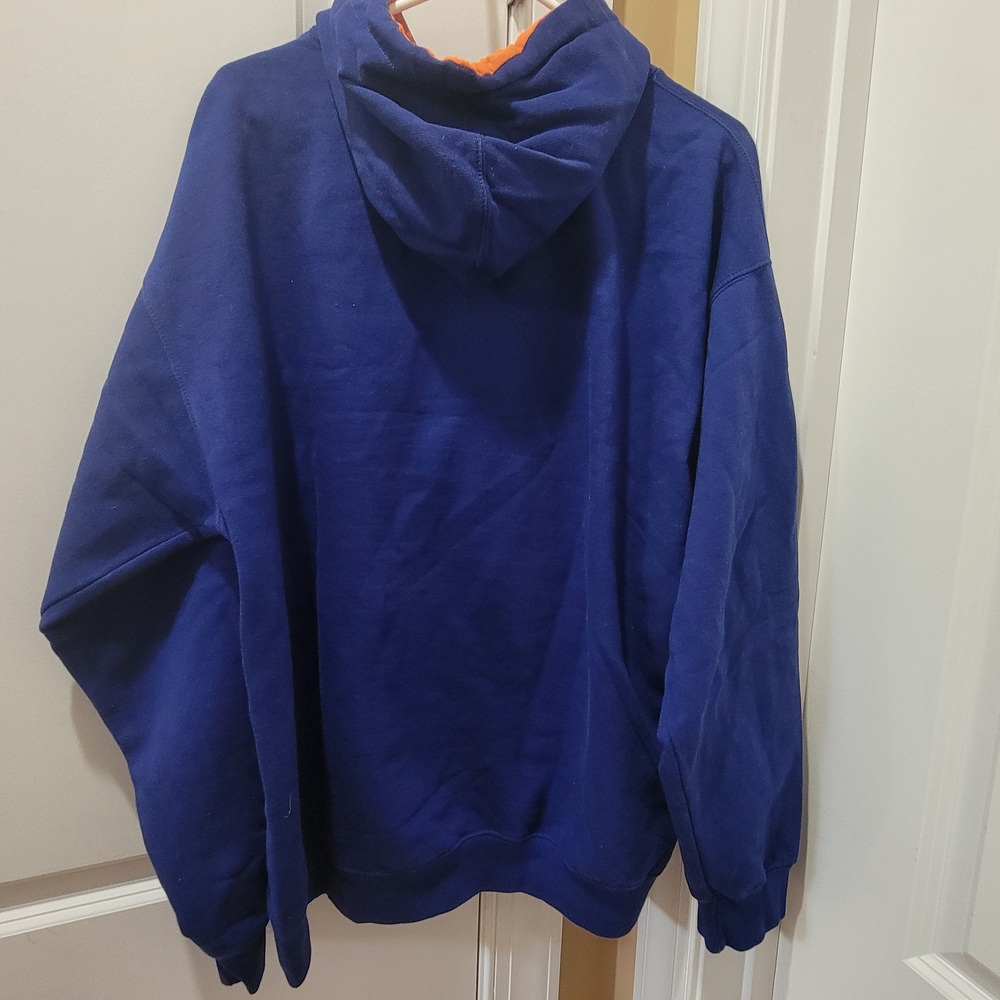 Blue Sweatshirt with Hood and Logo - Picture 3 of 4